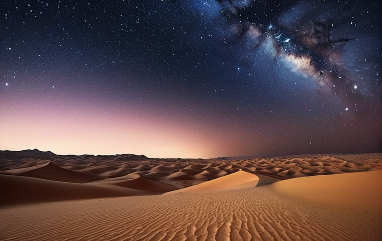 **

A vast desert landscape under a twinkling night sky. Imagine shimmering stars and the feeling of immense space, inspired by classic Arabic poetry.  Focus on capturing a sense of wonder and the beauty of the natural world, using colors reminiscent of the Arabian desert.

**